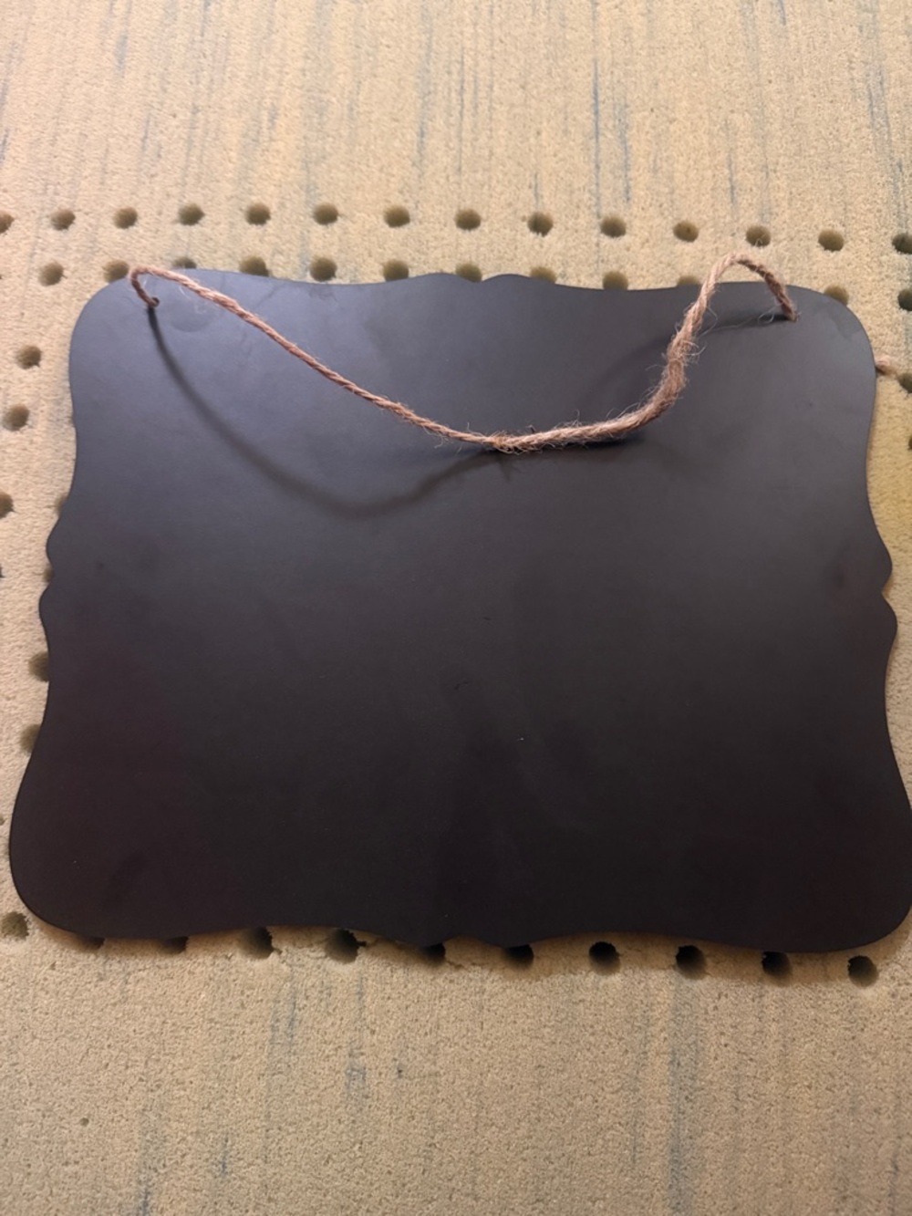 Expressions Black Chalkboard Wall Plaque with Twine Hanger